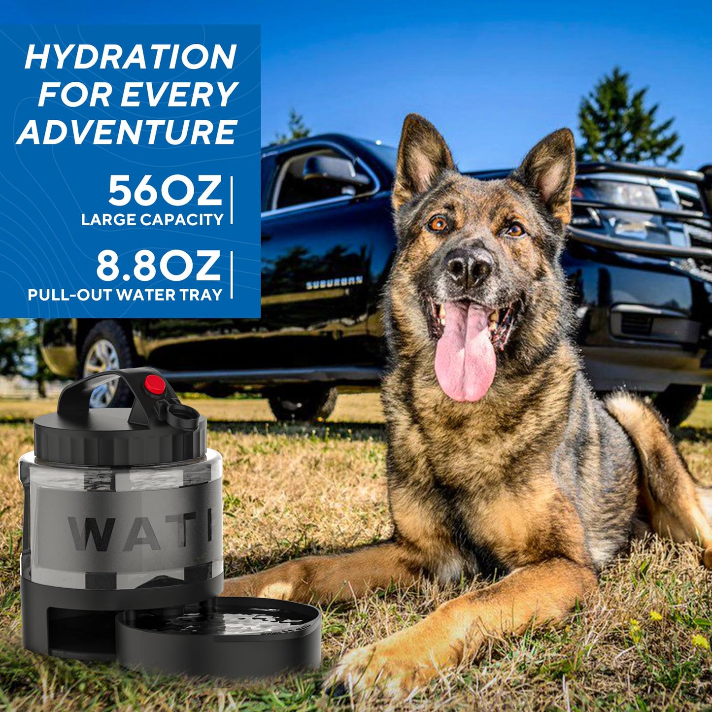 Travel Dog Water Bowl Dispenser BPA Free Portable