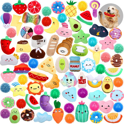 Bulk Squeaky Plush Dog Chew Toys for Puppies