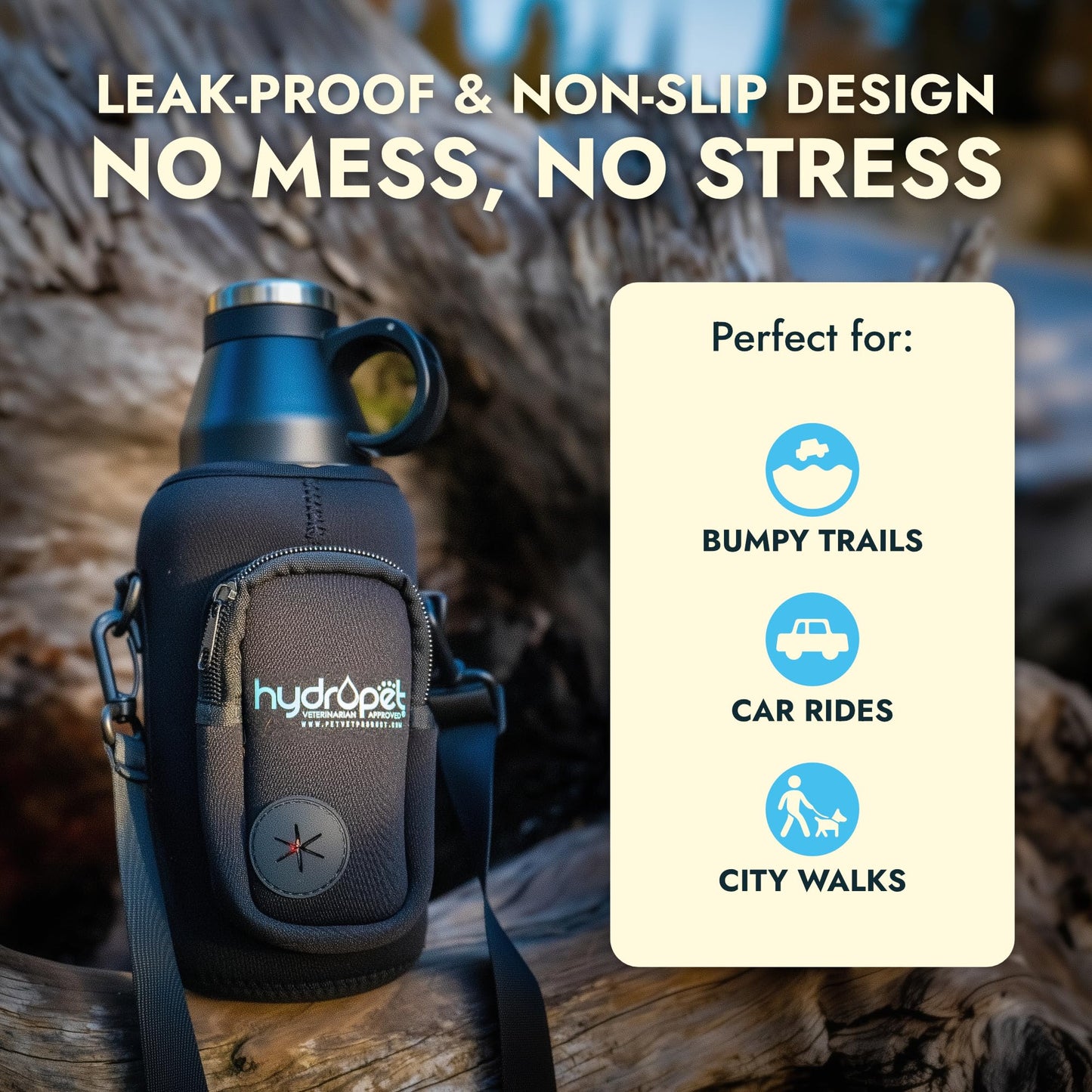 Insulated Portable Dog Water Bottle with Bowl Set