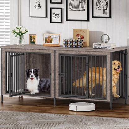 Dog Crate Furniture TV Stand Single or Double Kennel