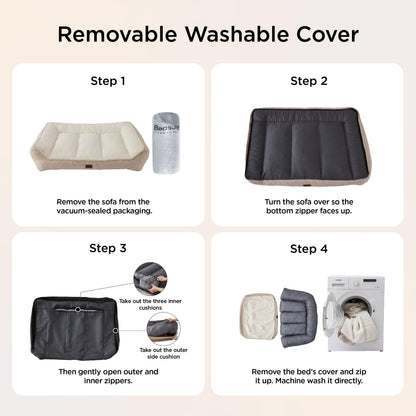 Orthopedic Large Dog Bed Extra Thick Waterproof Plush