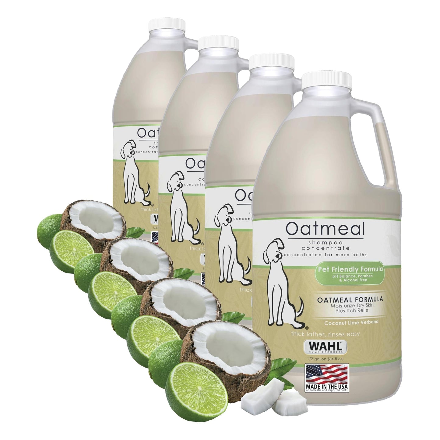 Oatmeal Dog Shampoo Dry Skin Itch Relief Coconut Lime