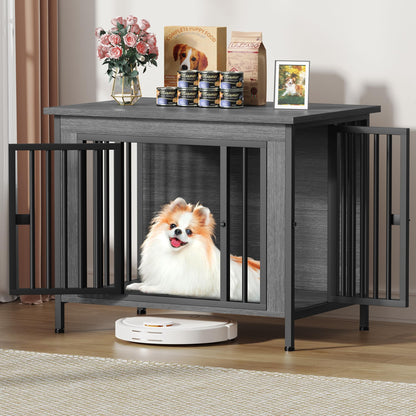Dog Crate Furniture TV Stand Single or Double Kennel