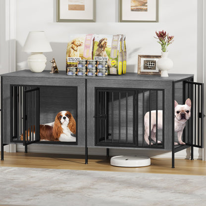 Dog Crate Furniture TV Stand Single or Double Kennel