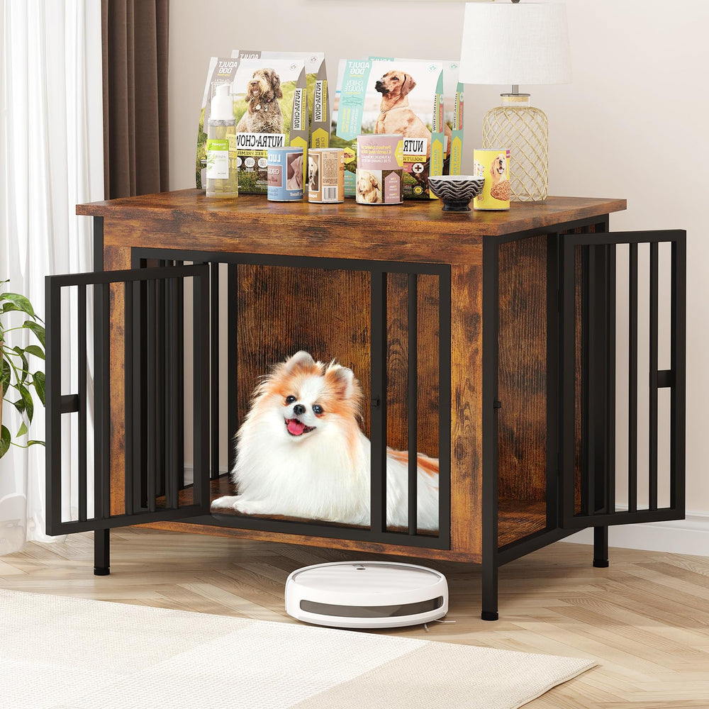 Dog Crate Furniture TV Stand Single or Double Kennel