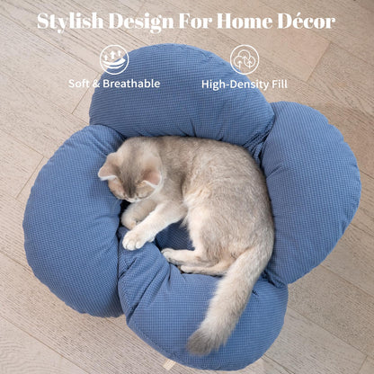 Elevated Wooden Cat Bed Sofa with Cushion Lounge Chair
