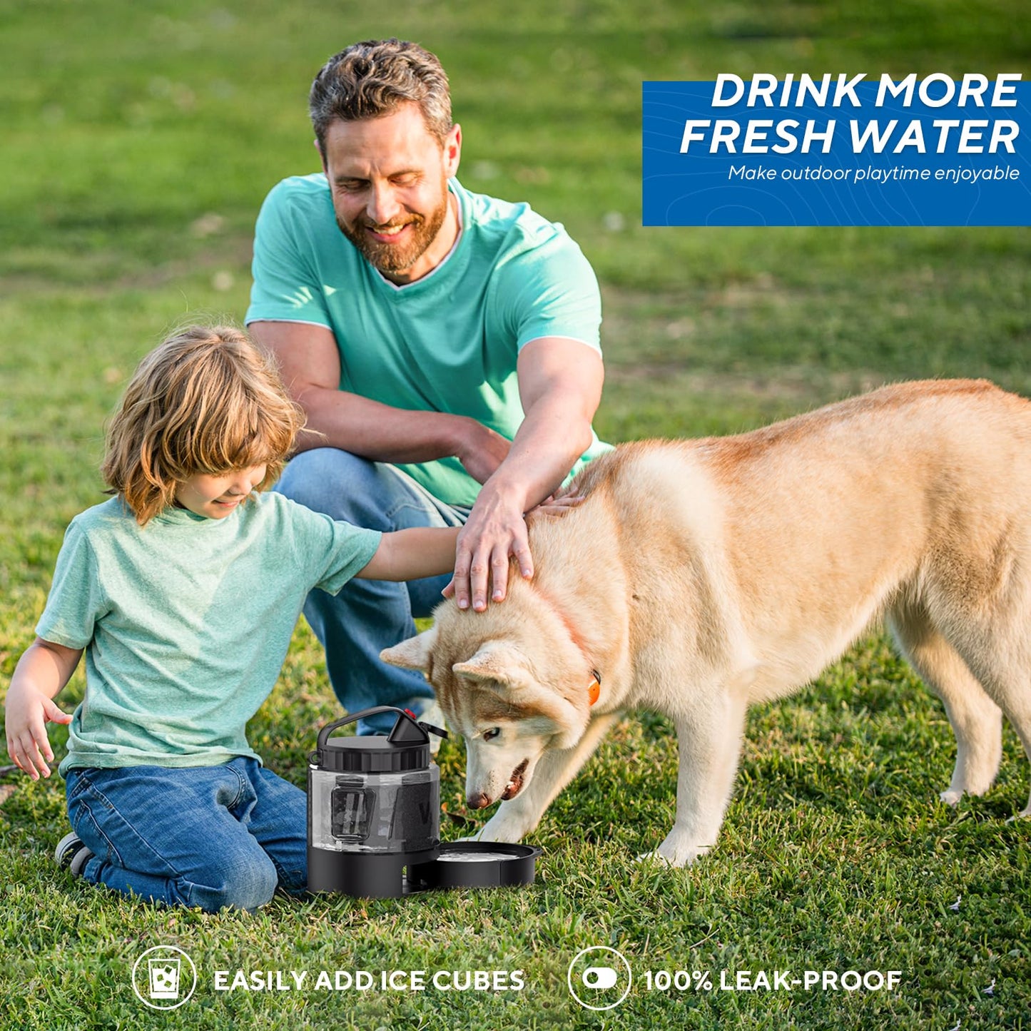 Travel Dog Water Bowl Dispenser BPA Free Portable