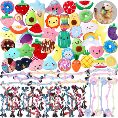 Bulk Squeaky Plush Dog Chew Toys for Puppies