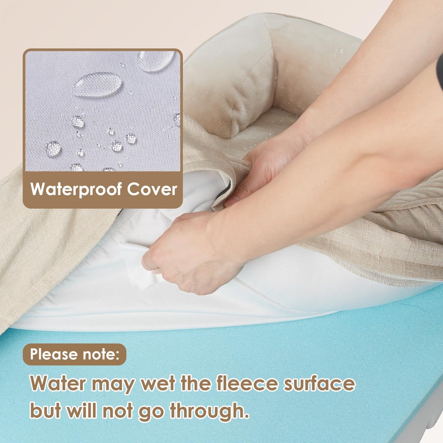 Orthopedic Memory Foam XL Dog Bed Waterproof Washable