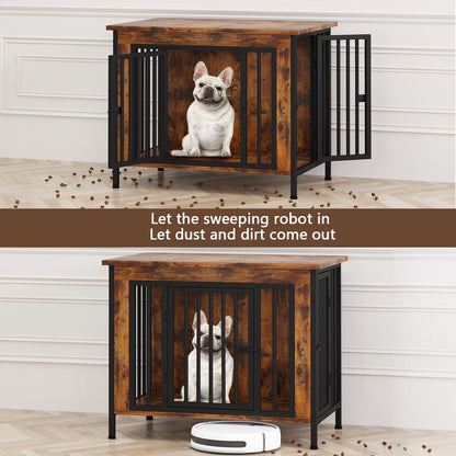 Dog Crate Furniture TV Stand Single or Double Kennel