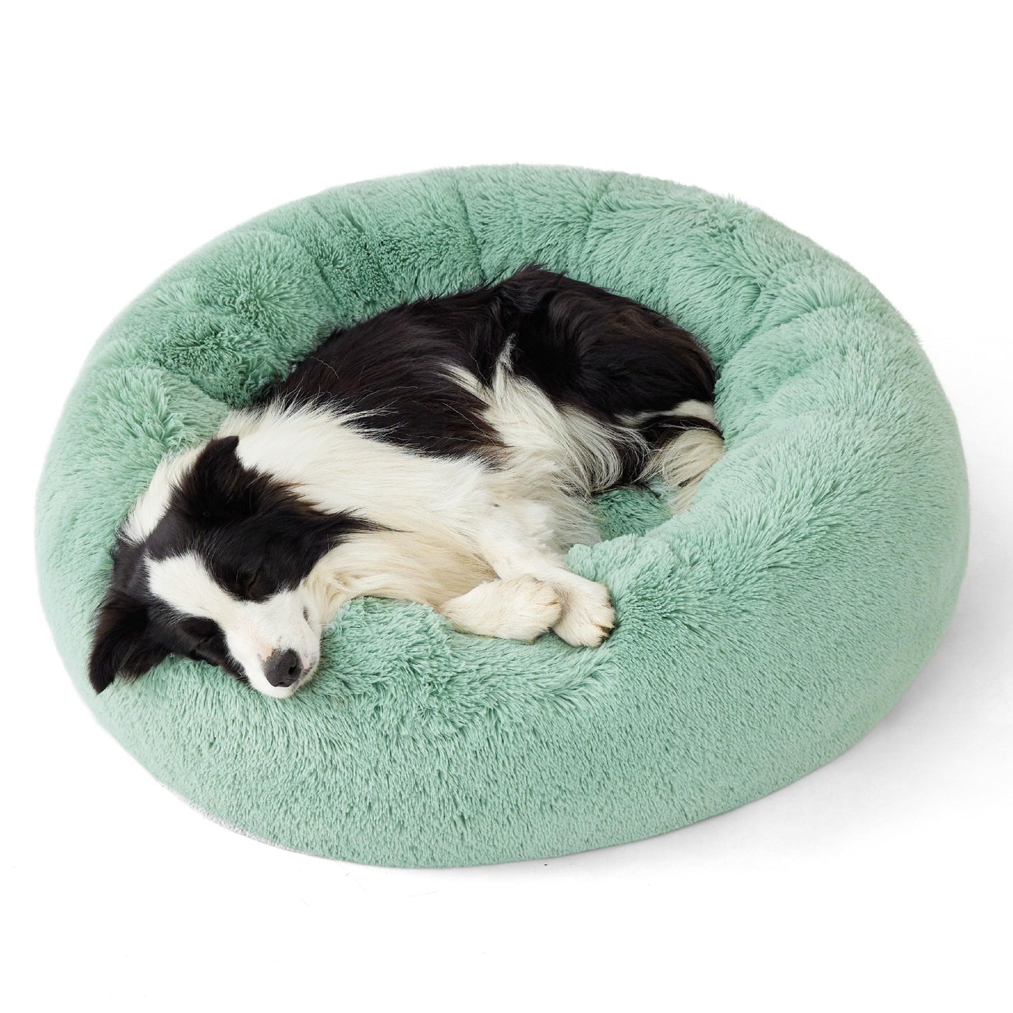 Calming Donut Dog Bed Faux Fur Anti Slip Washable