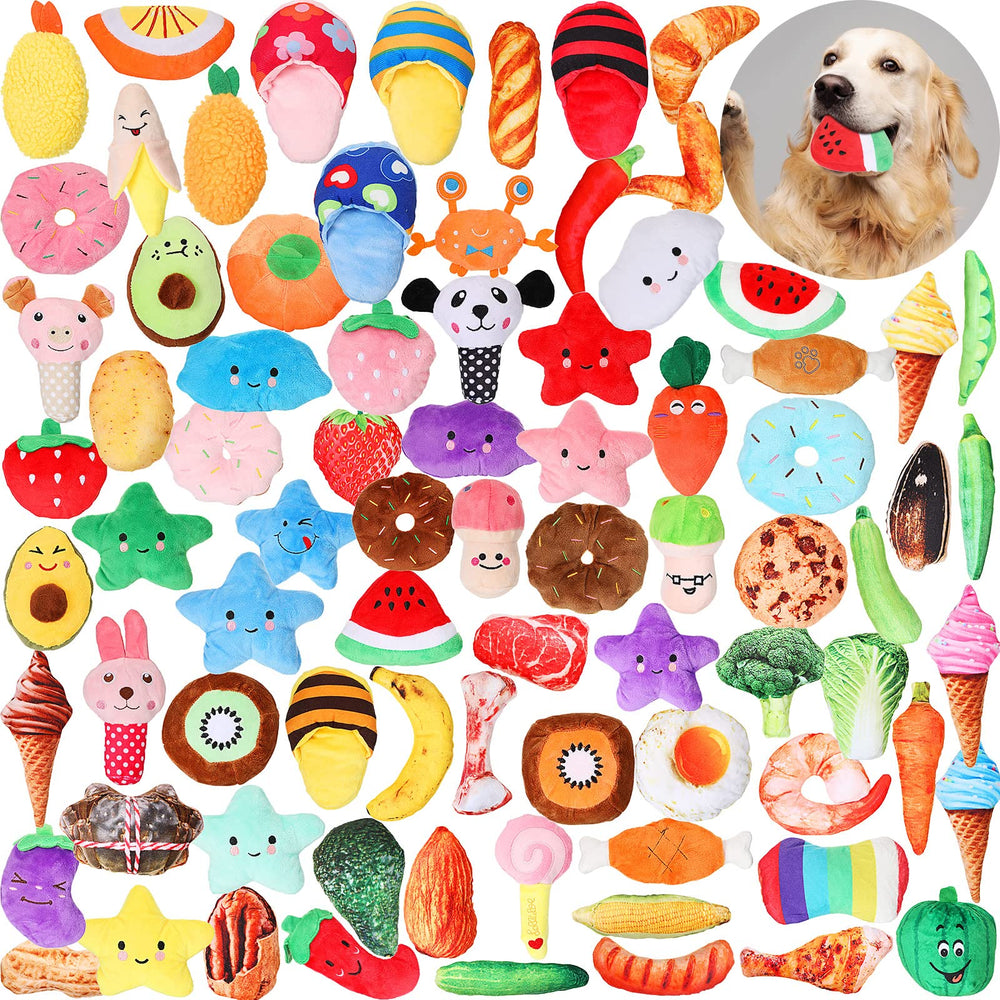 Bulk Squeaky Plush Dog Chew Toys for Puppies