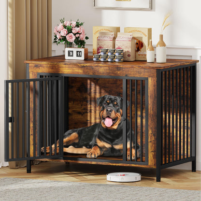 Dog Crate Furniture TV Stand Single or Double Kennel